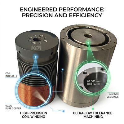 Cylindrical VCM Voice Coil Motor High Precision Light Weight Direct Drive